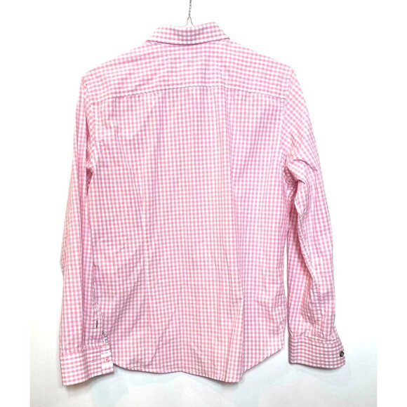 Robert Graham Pink White Gingham Check Collared Tailored Fit Button Down Large - Picture 3 of 10